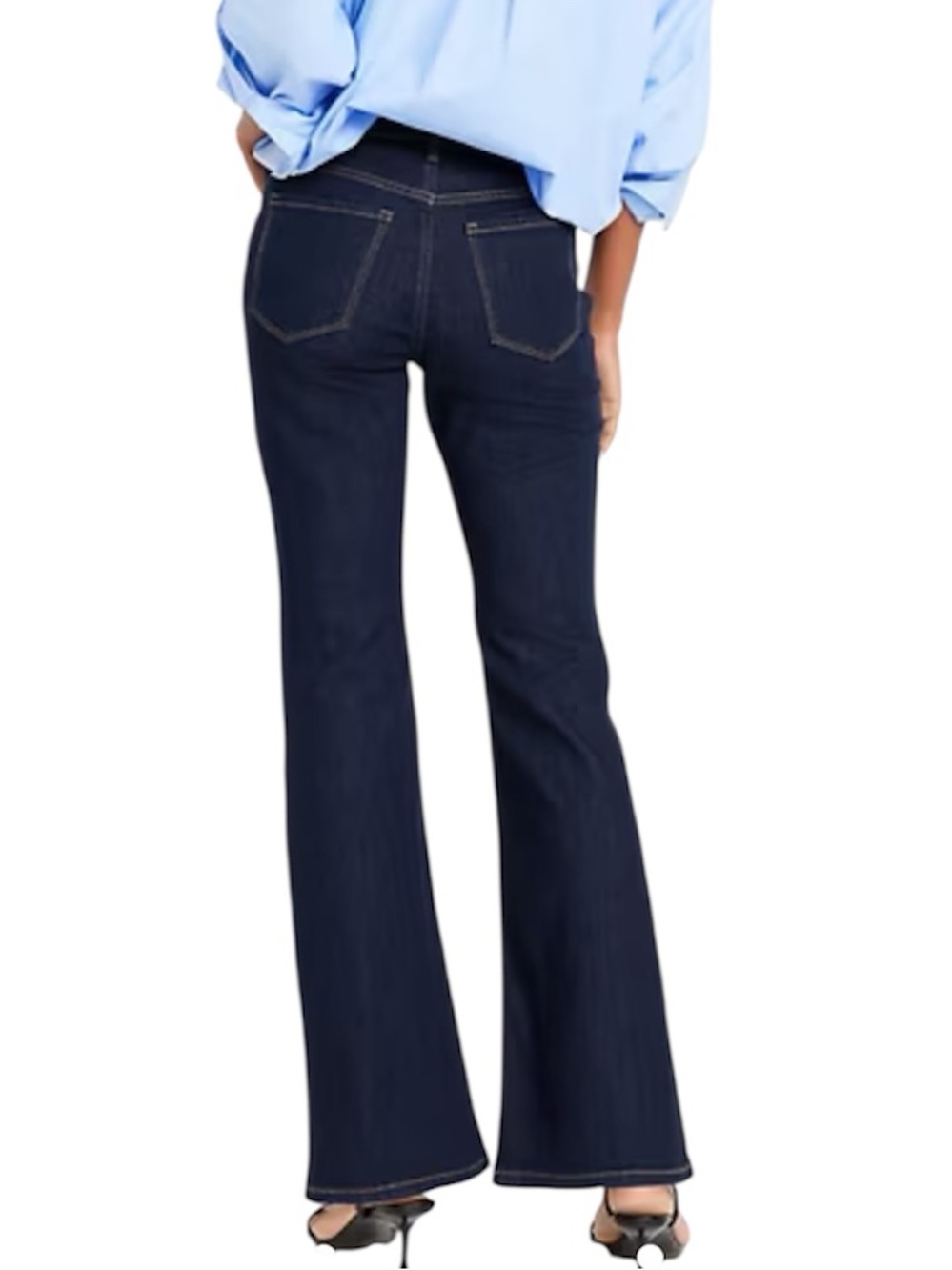 Old Navy High Waisted Wow Flare Jeans Dark Wash Size 8